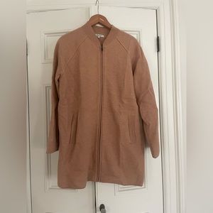Madewell Natural Wool Bomber Zip-up Shacket Sz S